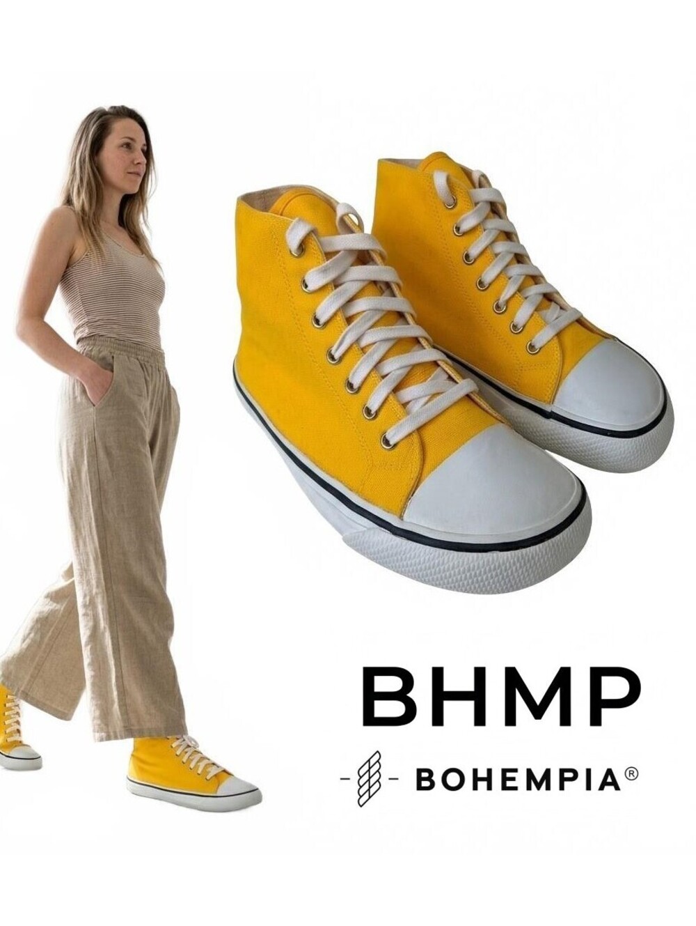 BHMP Bohempia Barefoot Sneakers China Wide-Toe Yellow US 7.5
